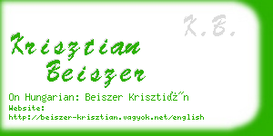 krisztian beiszer business card